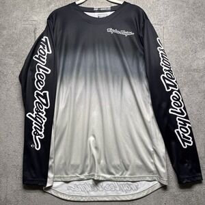 Troy Lee Designs Long Sleeve Cycling Jersey Ombre Black Gray Men's Medium